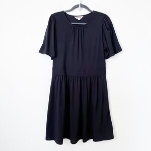 Boden Louisa Short Jersey Dress Black Womens 10P